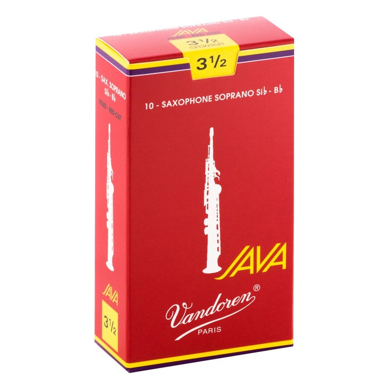 vandoren-sr3035r-soprano-sax-java-red-reeds-strength-3-1-2-box-of-10 Vandoren SR3035R Soprano Sax Java Red Reeds Strength #3 1/2; Box of 10