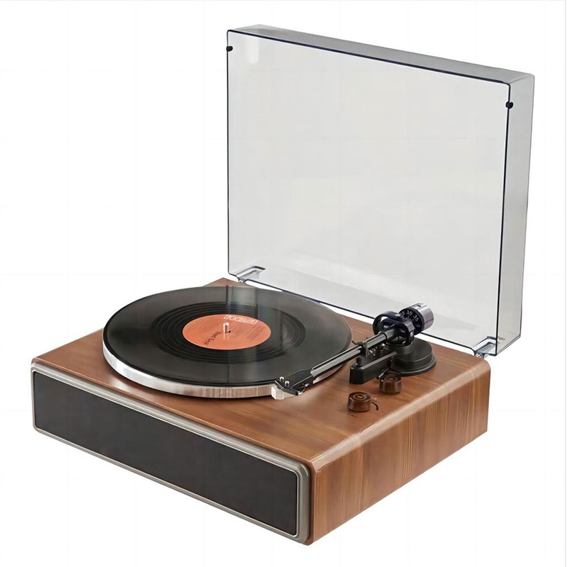 silcron-anthem-turntable-with-built-in-bluetooth-speakers-walnut-finish Silcron Anthem Turntable with Built-In Bluetooth Speakers (Walnut Finish)