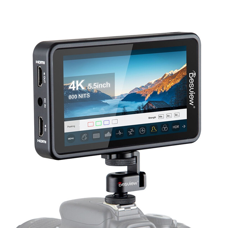 desview-5-5-lightweight-touch-screen-monitor-with-luts-for-camera-black Desview 5.5" Lightweight Touch Screen Monitor with LUTs for Camera (Black)