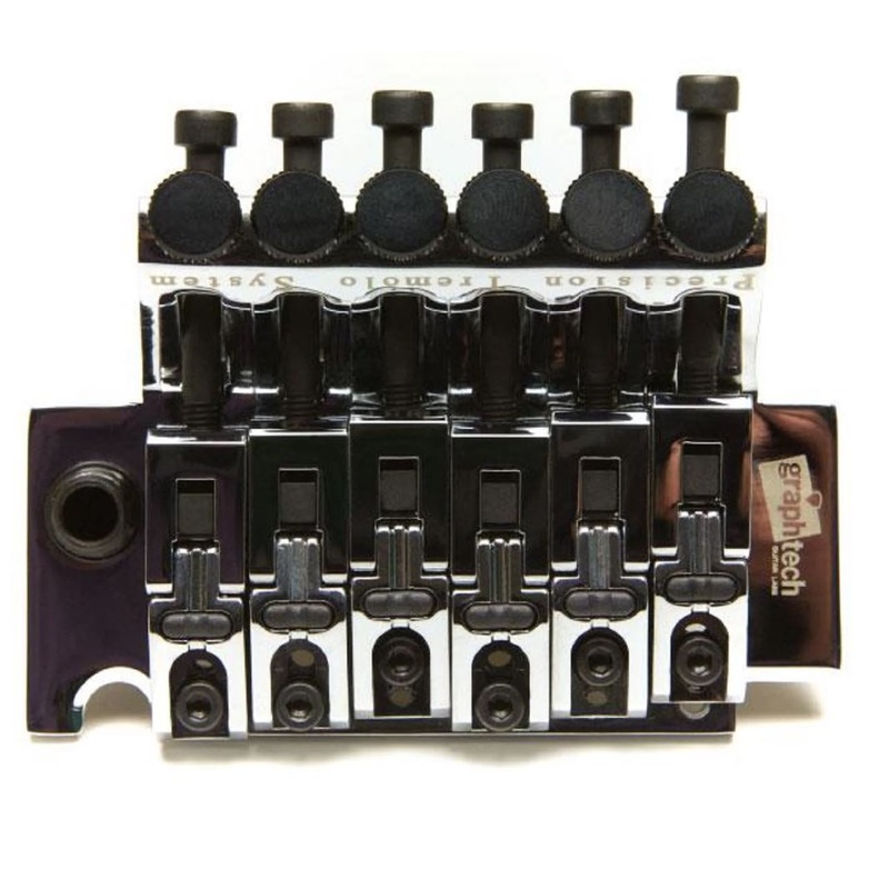 graph-tech-lb63-floyd-rose-style-locking-bridge-with-string-savers-chrome Graph Tech LB63 Floyd Rose Style Locking Bridge with String Savers - Chrome