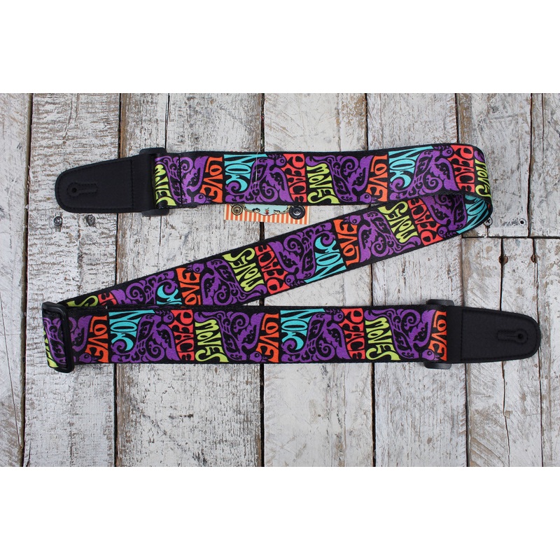 henry-heller-2-inch-artist-series-sublimation-guitar-strap-love-moves-peace-now Henry Heller 2 Inch Artist Series Sublimation Guitar Strap Love Moves Peace Now