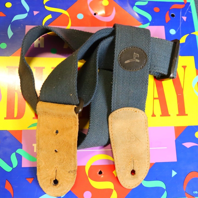 vintage-90s-guitar-strap-blue-w-u-s-suede Vintage 90s Guitar Strap Blue w/ U.S. Suede