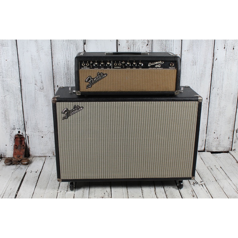 fender-vintage-1965-bassman-guitar-amplifier-head-with-bandmaster-2-x-12-cabinet Fender Vintage 1965 Bassman Guitar Amplifier Head with Bandmaster 2 x 12 Cabinet