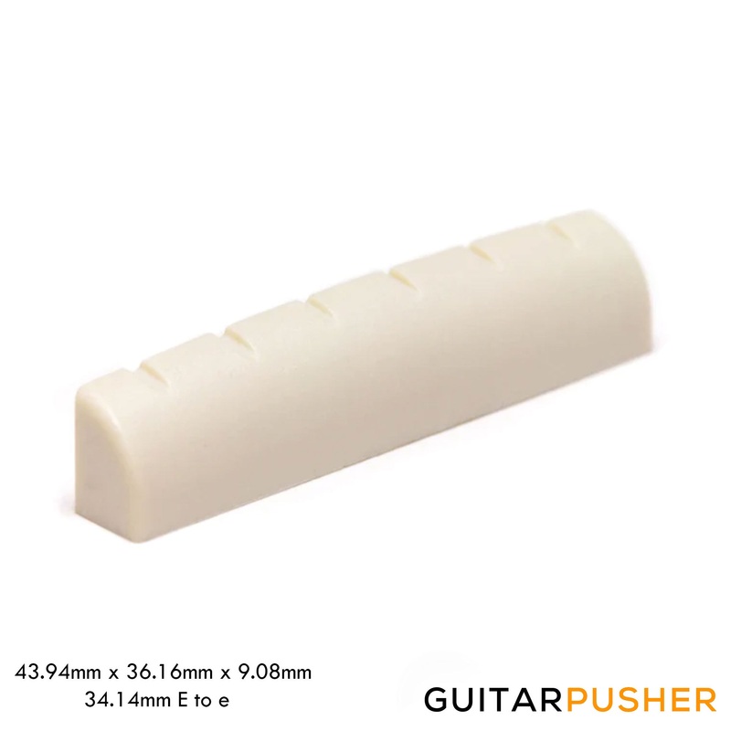 graphtech-nubone-nut-slotted-1-4-in-epiphone-style-lefty-per-piece-lc-6060-l1-white Graphtech NuBone Nut Slotted 1/4 in. Epiphone Style Lefty (per piece) LC-6060-L1 White