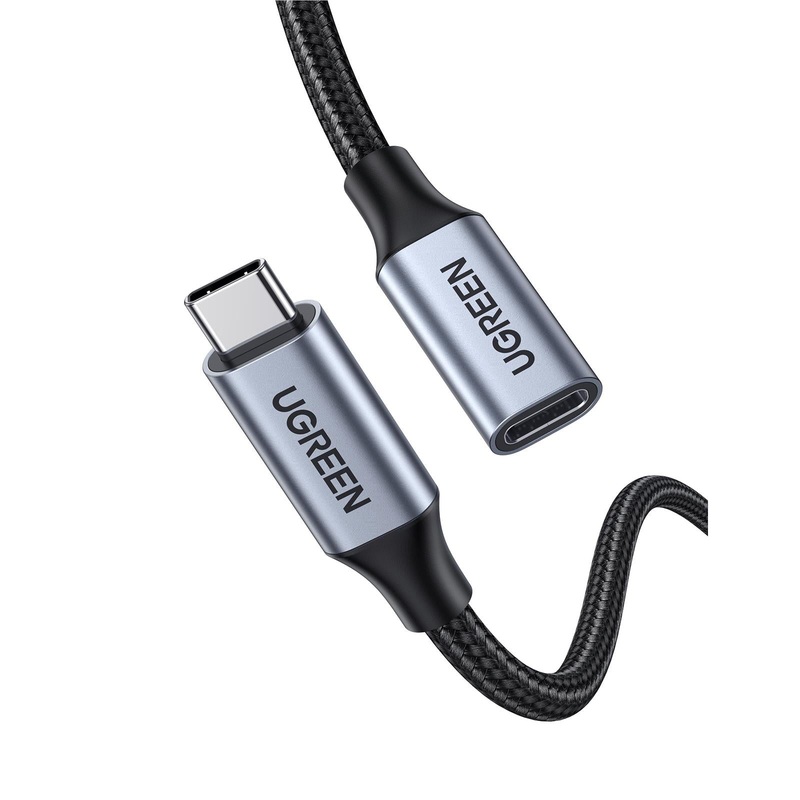 ugreen-usb-c-male-to-usb-c-femal-10gbps-100w-braided-cable UGreen USB-C Male to USB-C Femal 10Gbps/100W Braided Cable