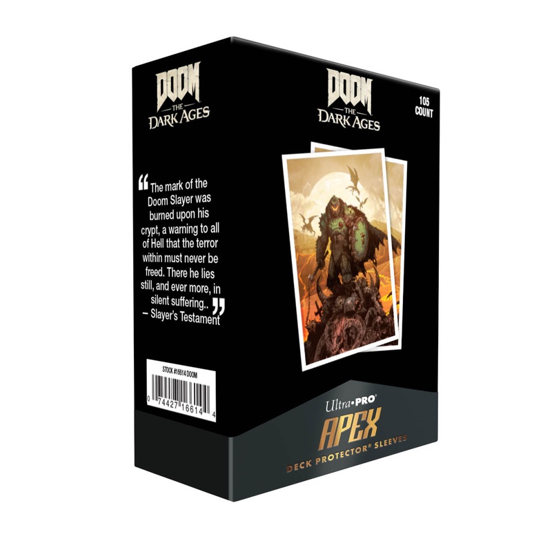ultra-pro-up16615-doom-105ct-apex-deck-protector-sleeves-2-for-bethesda-doom Ultra Pro: UP16615 DOOM 105ct Apex Deck Protector Sleeves 2 for Bethesda Doom