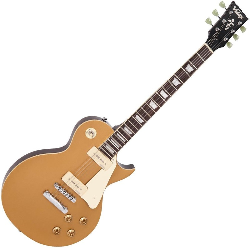 vintage-v100-reissued-electric-guitar-gold-top Vintage V100 ReIssued Electric Guitar ~ Gold Top