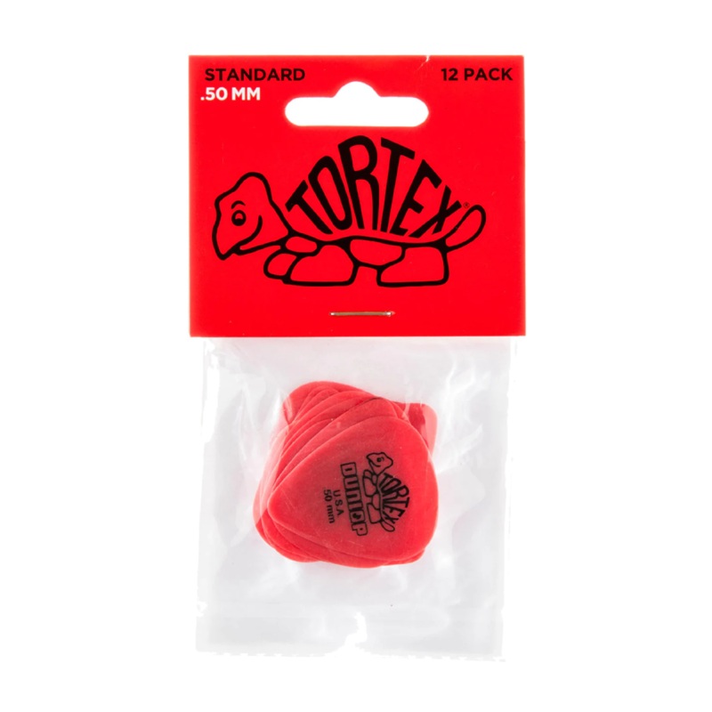 dunlop-standard-tortex-picks-12-pack-red-0-50mm Dunlop Standard Tortex Picks - 12 Pack - Red - 0.50mm