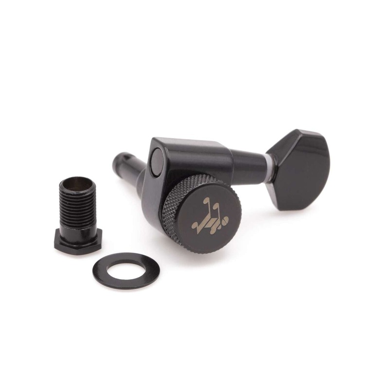 genuine-tone-ninja-19-1-locking-2-pin-single-tuner-22mm-post-bass-side-black Genuine Tone Ninja 19:1 Locking 2_pin Single Tuner, 22mm Post, Bass Side, Black