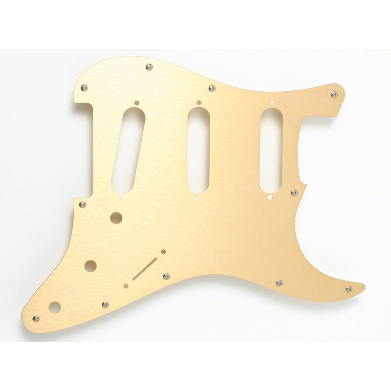 kit-fender-pickguard-gold-anodized-aged-white-accessory-kit-stainless-hardware Kit, Fender Pickguard, Gold Anodized, Aged White Accessory Kit, Stainless Hardware