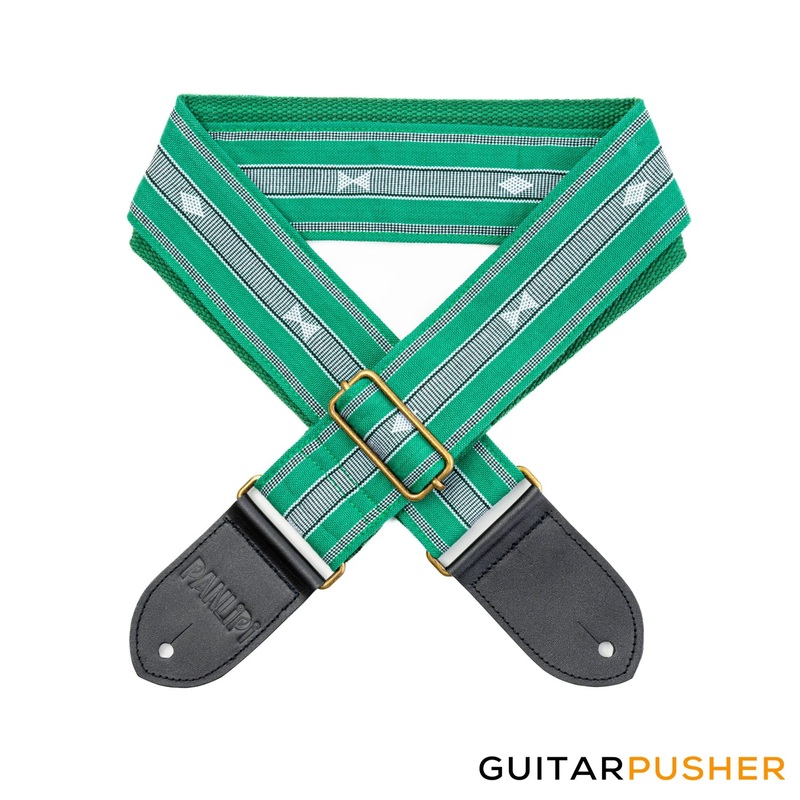 panlipi-loom-weave-audrey-sag13a-guitar-strap-green Panlipi Loom Weave Audrey SAG13A Guitar Strap - Green