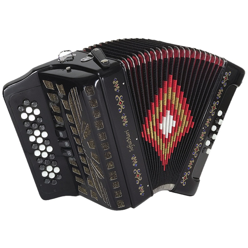 sofiamari-nsm-3412-34-button-12-bass-accordion-fbe-black-pearl Sofiamari NSM-3412 34-Button 12-Bass Accordion FBE Black Pearl
