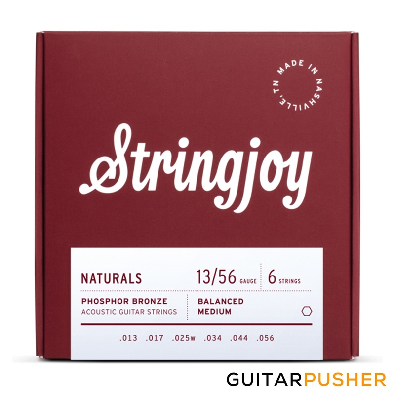 stringjoy-acoustic-guitar-string-set-medium-natural-bronze-13s-13-56 Stringjoy Acoustic Guitar String Set Medium - Natural Bronze 13s (13-56)