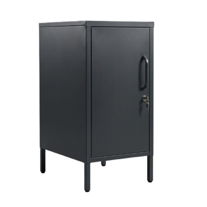 desky-sidekick-metal-locker-cabinet-dark-grey-left-opening Desky Sidekick Metal Locker Cabinet - Dark Grey / Left Opening