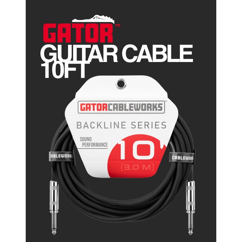 gator-instrument-cable-gcwb-ins-10-10ft Gator Instrument Cable GCWB-INS-10 - 10FT