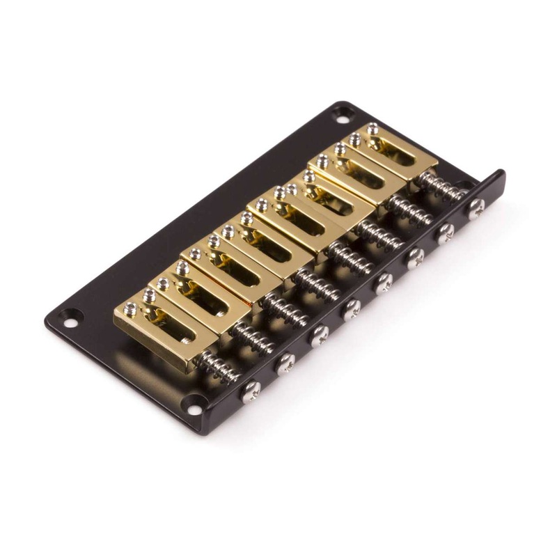 genuine-hipshot-ibanez-flat-plate-replacement-bridge-8-string-black-gold-4ibf08g Genuine Hipshot Ibanez Flat Plate replacement Bridge 8 String Black/Gold 4IBF08G