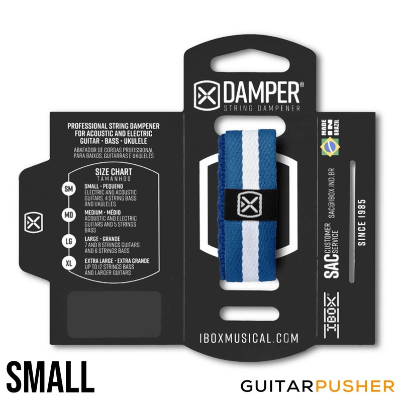 ibox-brazil-polyester-fabric-tag-string-dampener-muter-1pc-striped-b-w IBOX Brazil Polyester & Fabric Tag String Dampener/Muter (1pc) Striped B/W