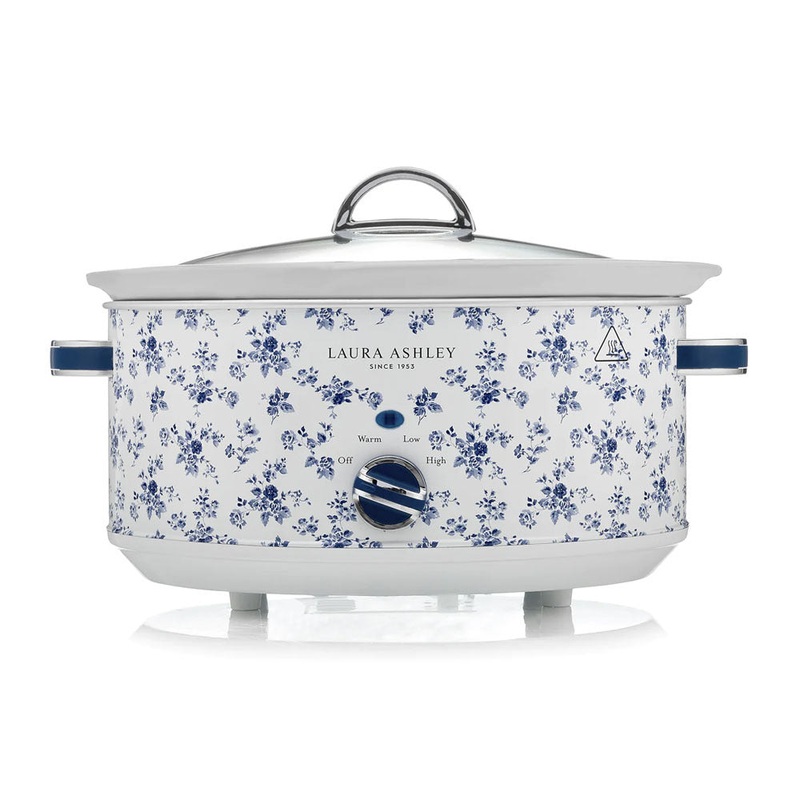 laura-ashley-6-5l-electric-300-watt-stainless-steel-slow-cooker-china-rose Laura Ashley 6.5L Electric 300 Watt Stainless Steel Slow Cooker China Rose