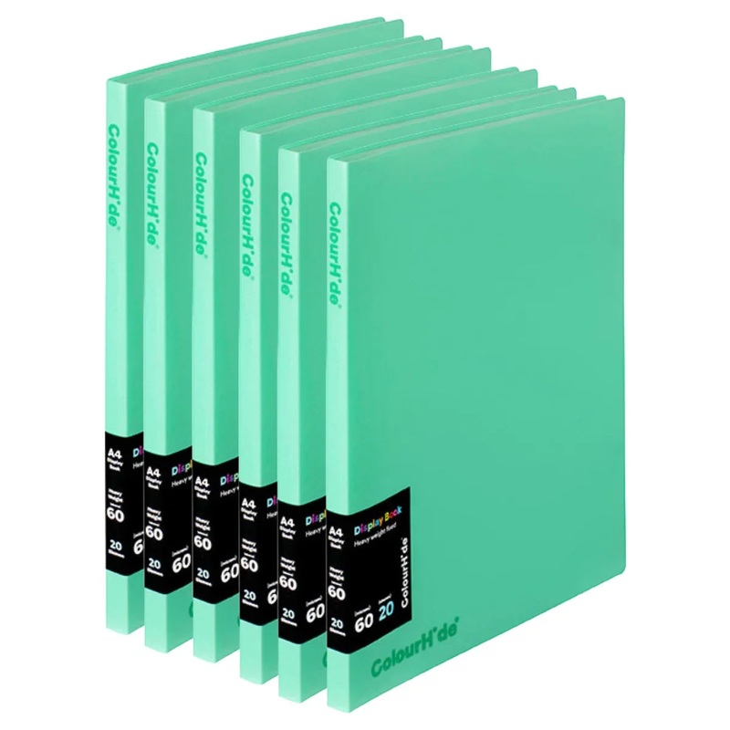 colourhide-display-book-insert-cover-fixed-20-sheets-biscay-geen-pack-6 ColourHide Display Book Insert Cover Fixed 20 Sheets Biscay Geen Pack 6