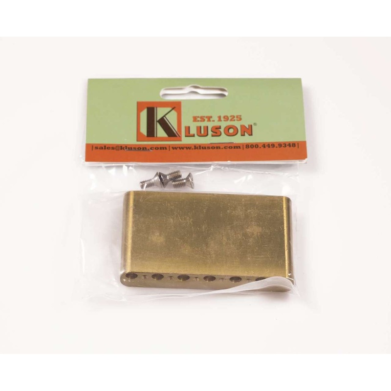 genuine-kluson-milled-brass-lefty-vintage-strat-sustain-tremolo-block-kvsblhb Genuine Kluson Milled Brass Lefty Vintage Strat Sustain Tremolo Block - KVSBLHB