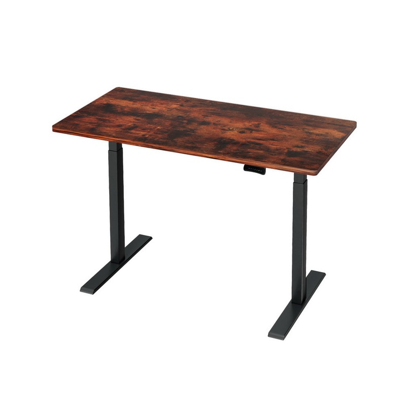 artiss-standing-desk-motorised-dual-motor-rustic-brwon-120cm Artiss Standing Desk Motorised Dual Motor Rustic Brwon 120CM