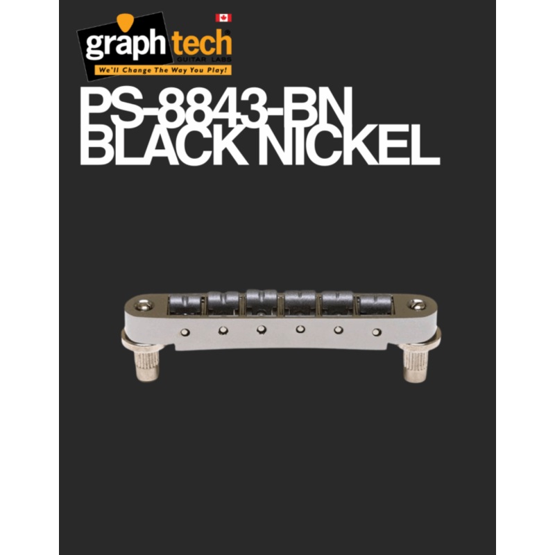 graphtech-resomax-tune-o-matic-bridge-ps-8843-bn Graphtech Resomax Tune-o-matic Bridge - PS-8843-BN