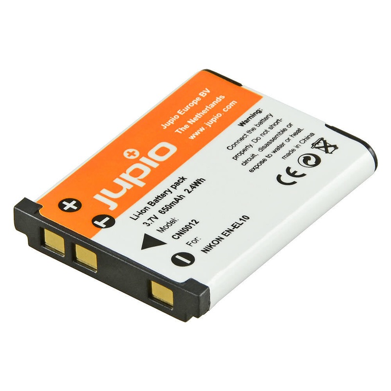 jupio-li-ion-3-7v-650mah-rechargeable-battery-for-nikon-en-el10-camera Jupio Li-Ion 3.7V 650mAh Rechargeable Battery For Nikon EN-EL10 Camera