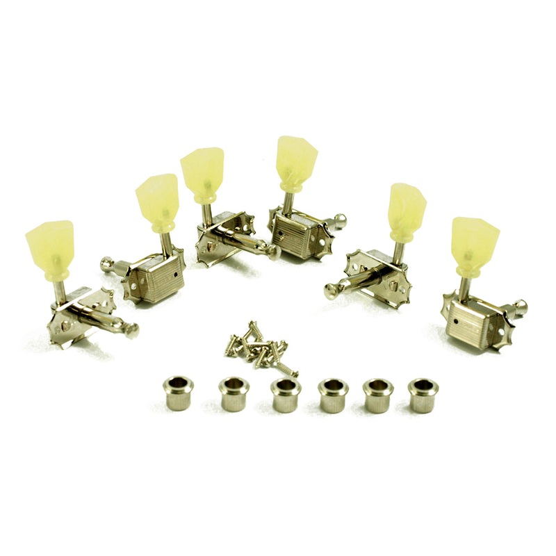kluson-traditional-3x3-pearloid-single-ring-single-line-nickel-kd-3-npk Kluson Traditional 3x3 Pearloid Single Ring, Single Line Nickel KD-3-NPK