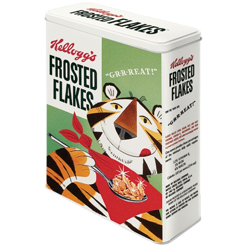 nostalgic-art-xl-tin-storage-box-kellogg-s-frosted-flakes-tony-tiger-8x19x26cm Nostalgic-Art XL Tin Storage Box Kellogg's Frosted Flakes Tony Tiger 8x19x26cm