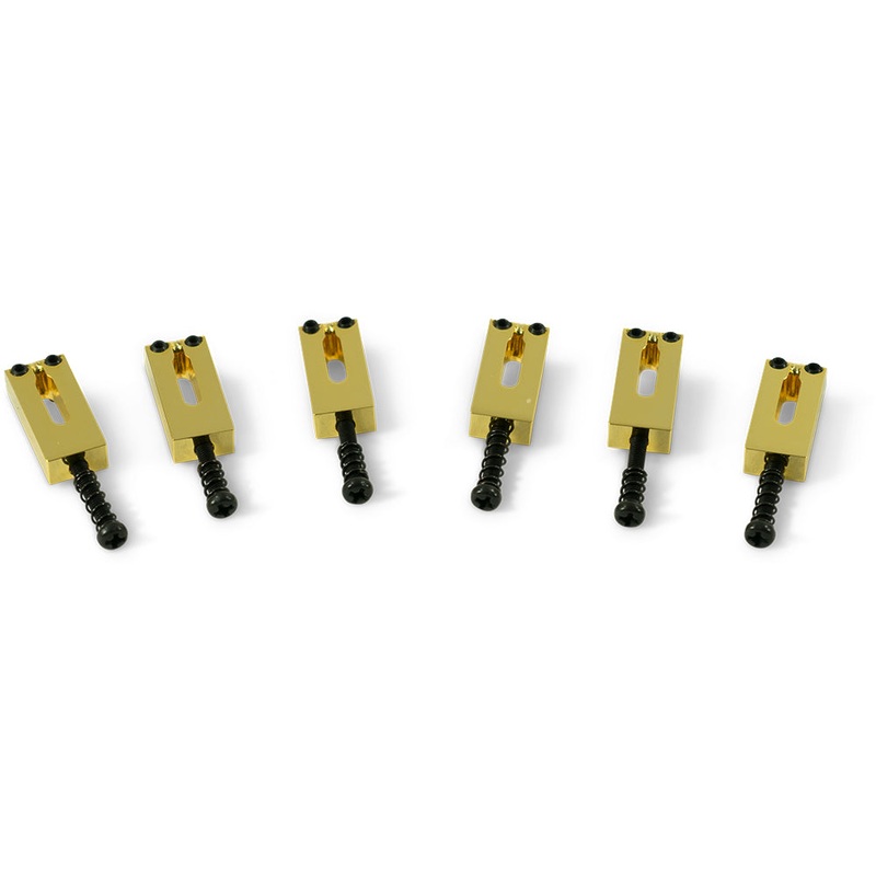 kluson-contemporary-steel-saddle-set-for-fender-telecaster-gold Kluson Contemporary Steel Saddle Set For Fender Telecaster Gold