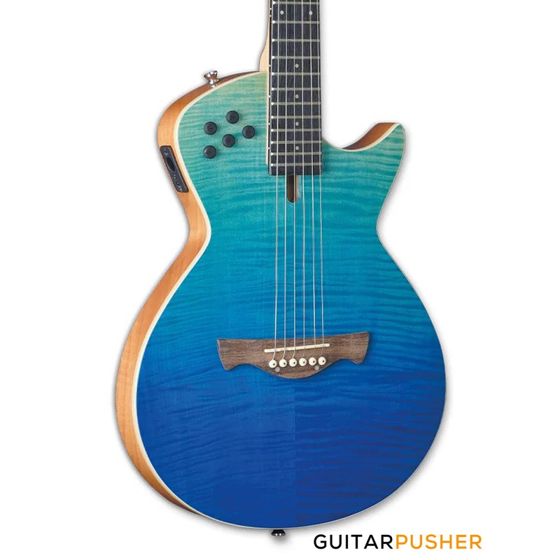 tagima-modena-steel-string-thinline-acoustic-electric-guitar-transparent-blue Tagima Modena Steel String Thinline Acoustic-Electric Guitar - Transparent Blue
