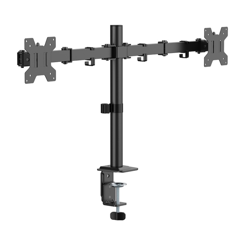 br-home-dual-screen-monitor-arm-for-17-32-displays-screen-holder-mount-vesa-matte-black BR HOME Dual Screen Monitor Arm for 17-32" Displays Screen Holder Mount VESA (Matte Black)