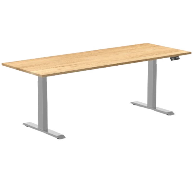 desky-dual-hardwood-sit-stand-desk-200cm-white-oak-desktop-and-grey-frame Desky Dual Hardwood Sit Stand Desk 200cm White Oak Desktop and Grey Frame