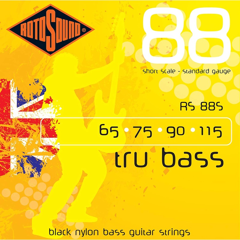 rotosound-tru-bass-88-black-nylon-flatwound-short-scale-4-string-65-115-rs88s Rotosound Tru Bass 88 Black Nylon Flatwound Short Scale 4 String 65-115 RS88S