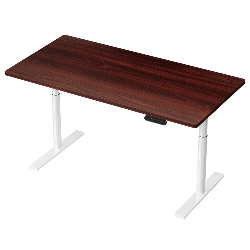 artiss-standing-desk-motorised-electric-dual-motor-140cm-walnut Artiss Standing Desk Motorised Electric Dual Motor 140CM Walnut