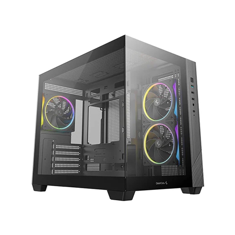 deepcool-cg330-tempered-glass-micro-atx-case-black Deepcool CG330 Tempered Glass Micro-ATX Case (Black)