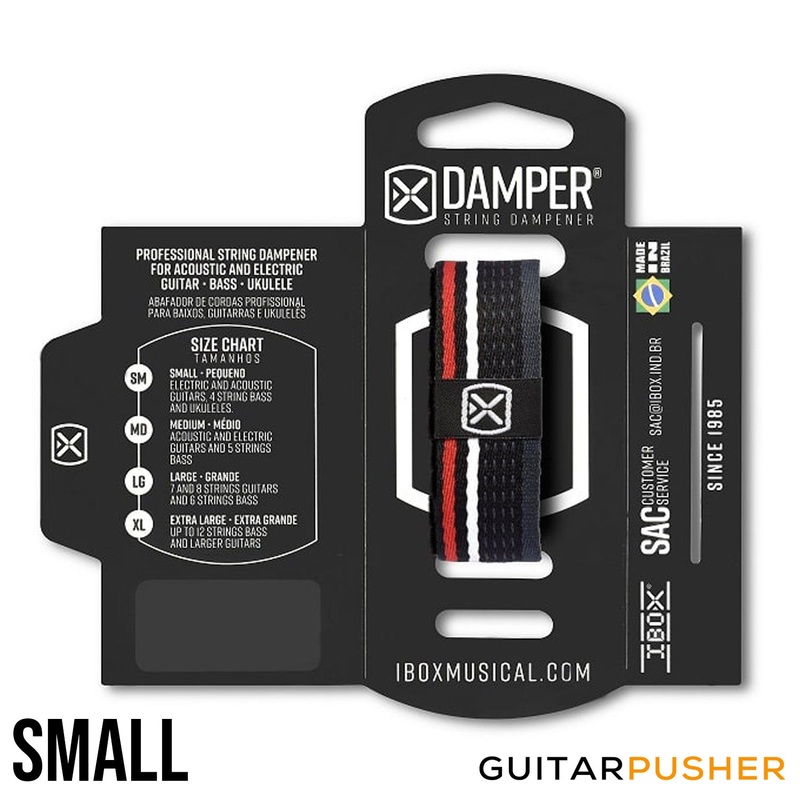ibox-brazil-polyester-fabric-tag-string-dampener-muter-1pc-striped-r-b-w IBOX Brazil Polyester & Fabric Tag String Dampener/Muter (1pc) Striped R/B/W