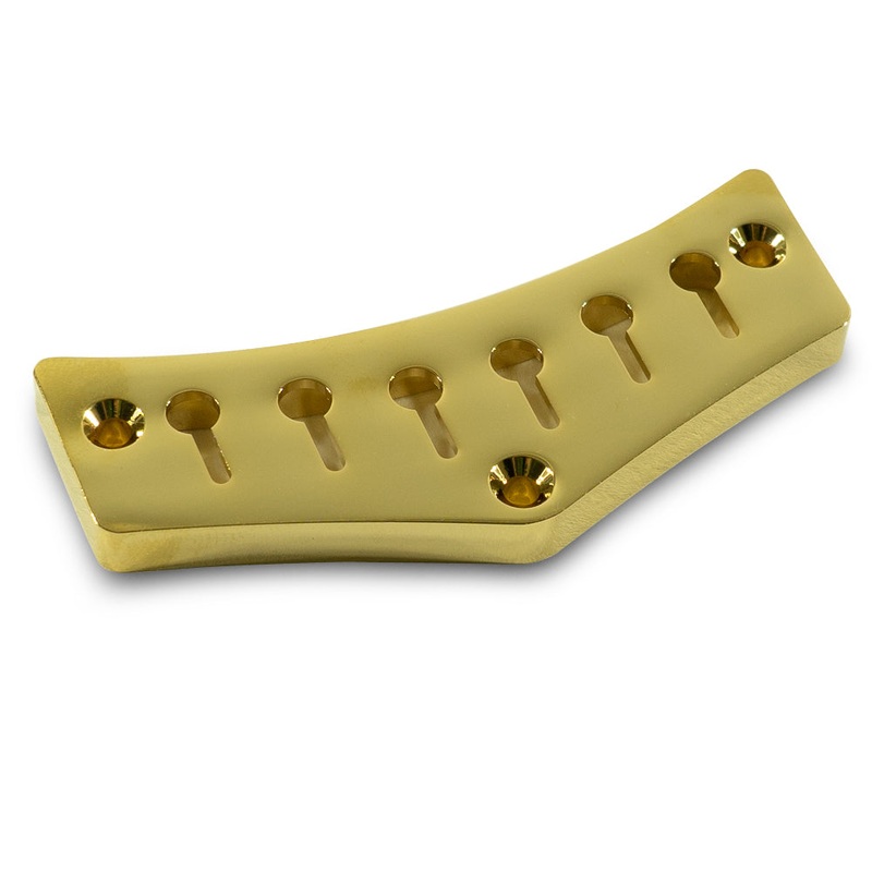 kluson-jg-custom-top-mount-tailpiece-short-brass-gold Kluson JG Custom Top Mount Tailpiece Short Brass Gold