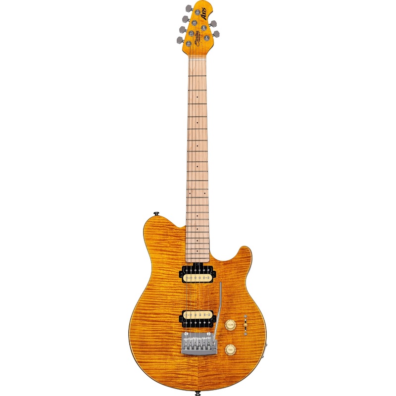 sterling-by-music-man-axis-guitar-flame-maple-top-trans-gold Sterling by Music Man Axis Guitar, Flame Maple Top, Trans Gold