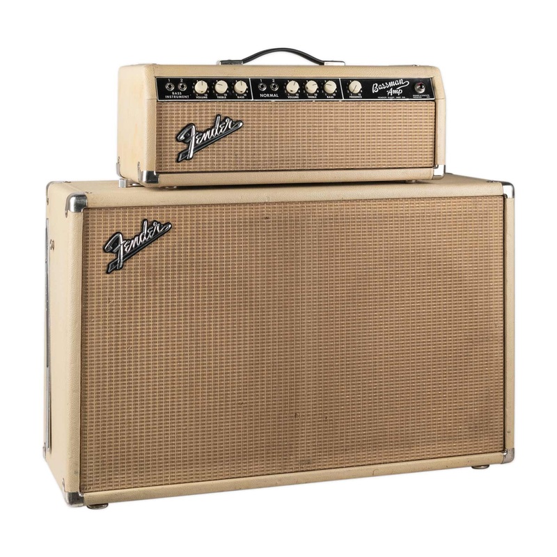 vintage-fender-1963-blonde-bassman-head-and-matching-cab VINTAGE FENDER - 1963 BLONDE BASSMAN HEAD AND MATCHING CAB