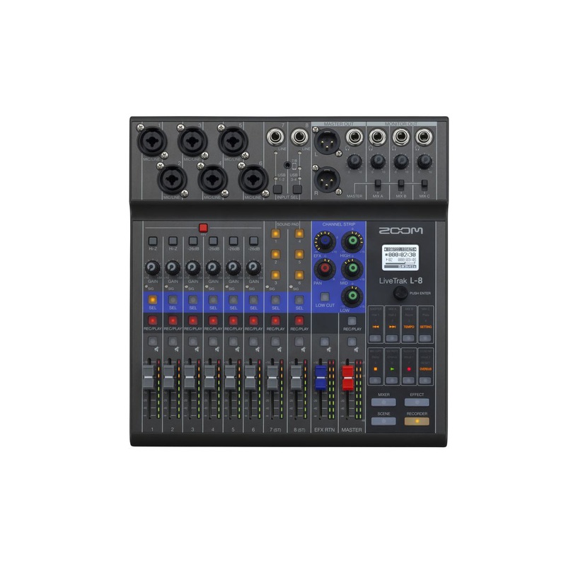 zoom-livetrak-l-8-8-channel-digital-mixer-multitrack-recorder-w-built-in-effects Zoom LiveTrak L-8 8-channel Digital Mixer Multitrack Recorder w/ Built-in Effects