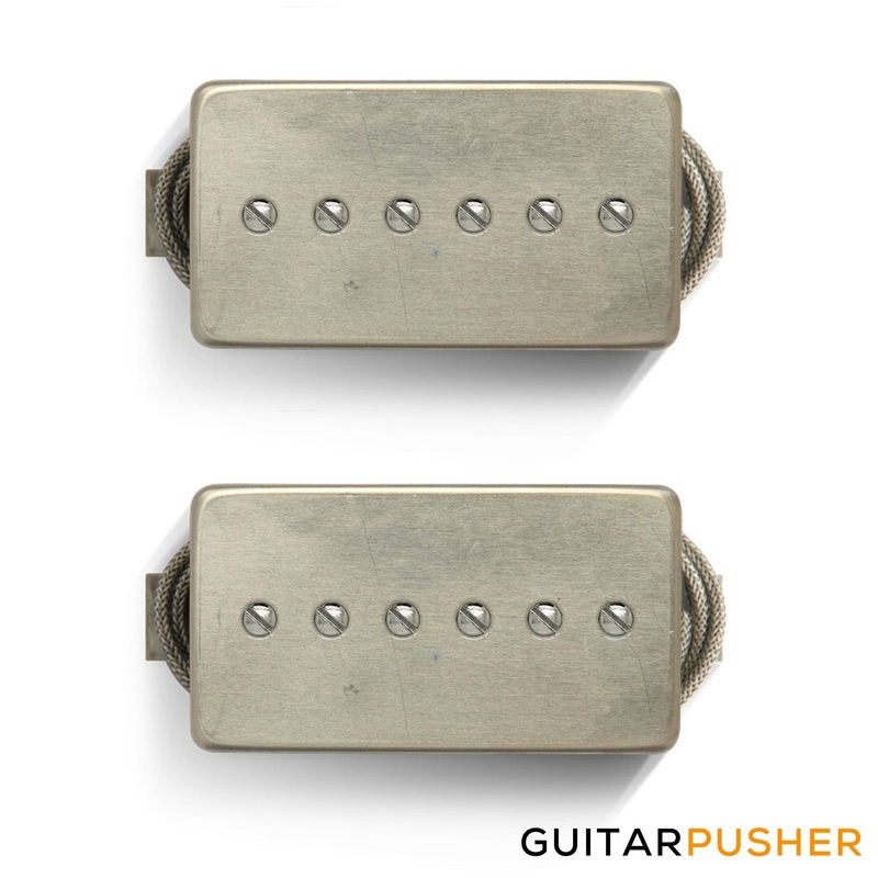 bareknuckle-nantucket-humbuckerized-p90-set-raw-nickel-cover-nickel-screws-2-conductor-short-1-4-leg-std-polarity Bareknuckle Nantucket Humbuckerized P90 Set, Raw Nickel Cover, Nickel Screws, 2 Conductor, Short 1/4" Leg, Std Polarity
