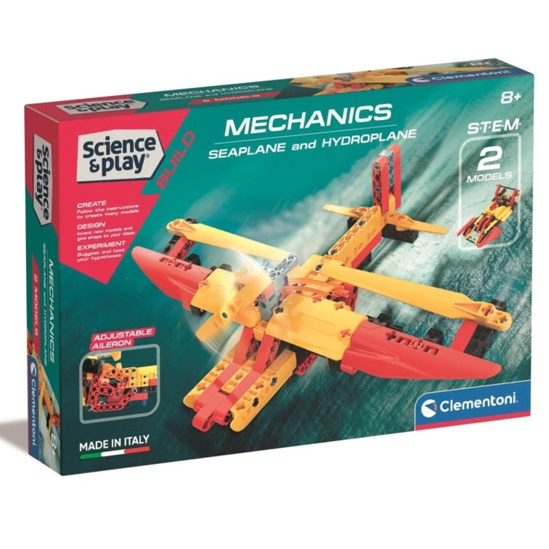 clementoni-science-play-mechanical-mechnaical-lab-seaplane-hydroplane-toy Clementoni Science & Play Mechanical - Mechnaical Lab Seaplane & Hydroplane Toy