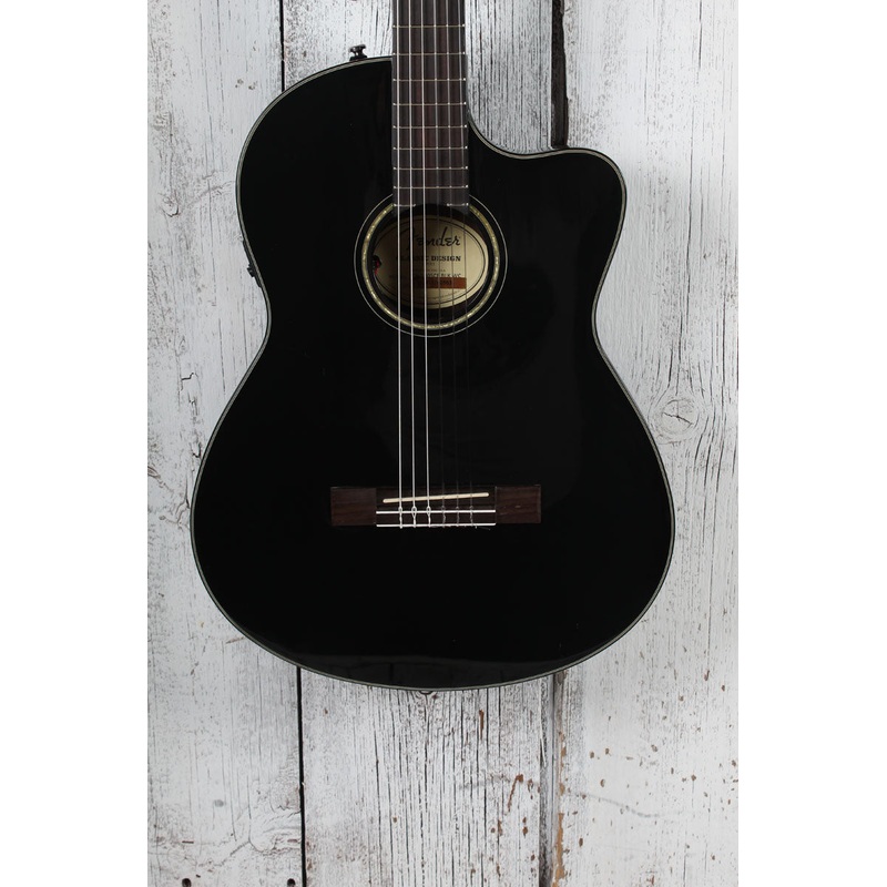 fender-cn-140sce-nylon-thinline-concert-acoustic-electric-guitar-black-w-gig-bag Fender CN-140SCE Nylon Thinline Concert Acoustic Electric Guitar Black w Gig Bag
