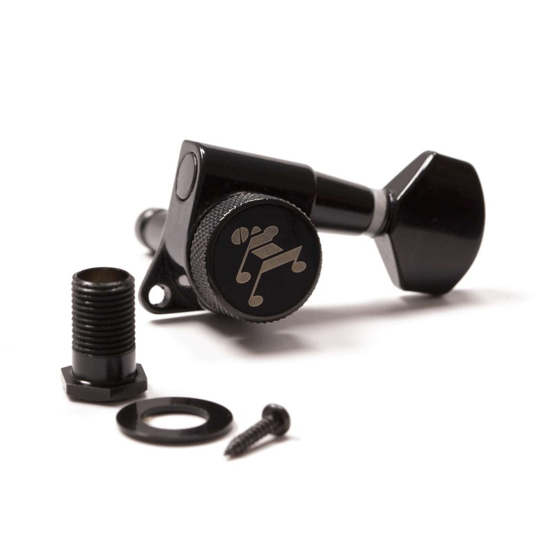 genuine-tone-ninja-19-1-locking-tuners-3x3-baritone-set-black Genuine Tone Ninja 19:1 Locking Tuners, 3x3 Baritone set, Black