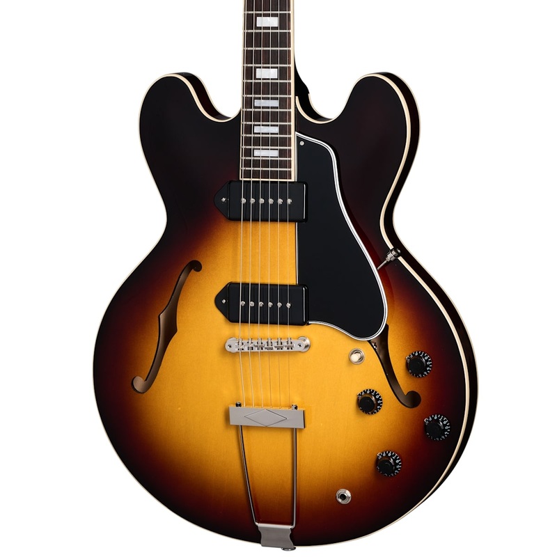 gibson-es-330-hollow-body-guitar-w-p-90-pickups-and-hardshell-case-tobacco-sunburst Gibson ES-330 Hollow Body Guitar w/ P-90 Pickups and Hardshell Case - Tobacco Sunburst