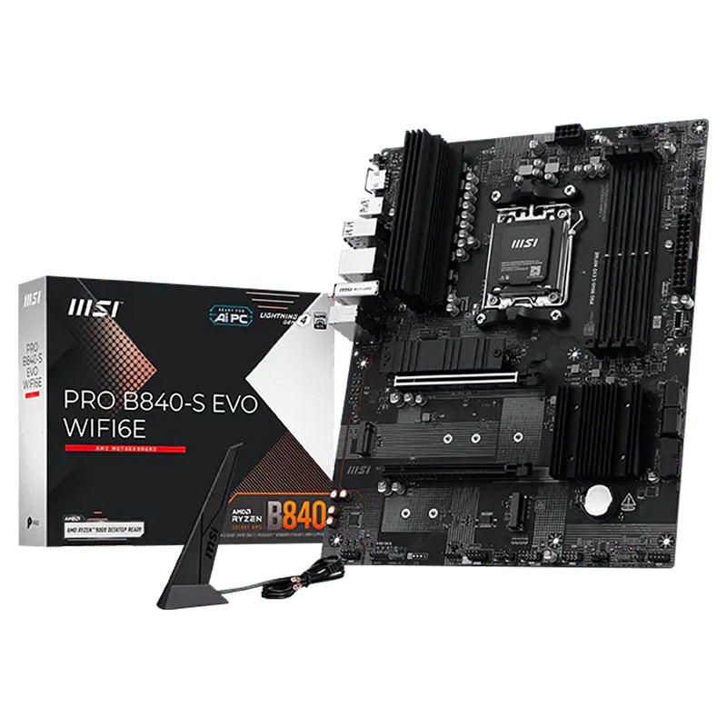 msi-pro-b840-s-evo-wifi6e-am5-atx-motherboard MSI PRO B840-S EVO WIFI6E AM5 ATX Motherboard