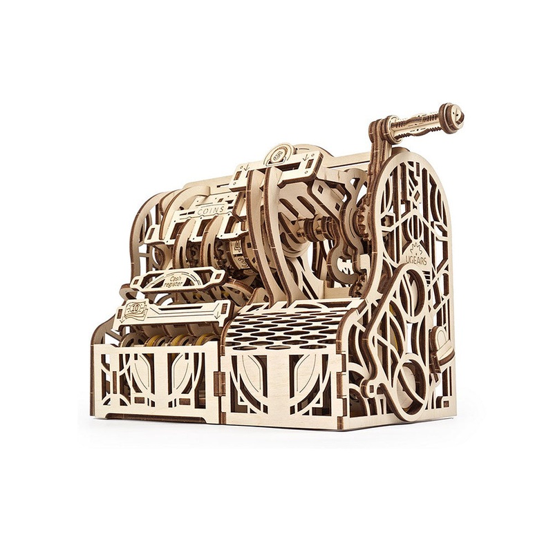 ugears-70136-cash-register-wooden-mechanical-3d-puzzle-kit UGears 70136 Cash Register Wooden Mechanical 3D Puzzle Kit
