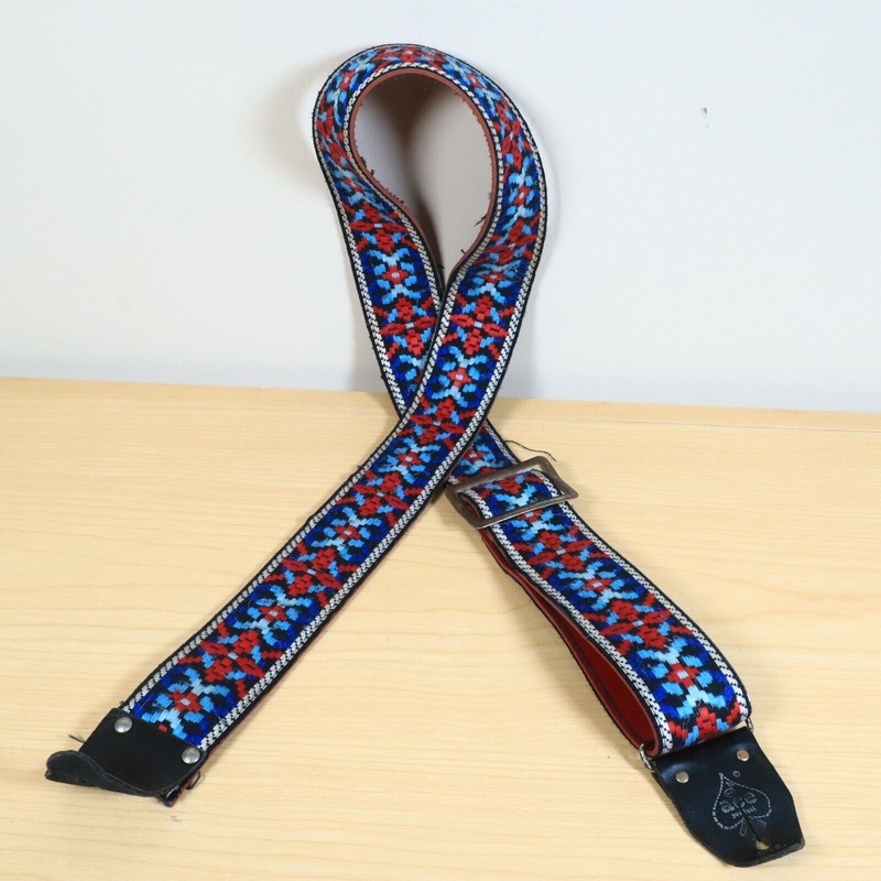 vintage-ace-embroidered-guitar-strap-red-white-blue-strap-clapton-hendrix Vintage Ace Embroidered Guitar Strap Red White Blue Strap Clapton Hendrix