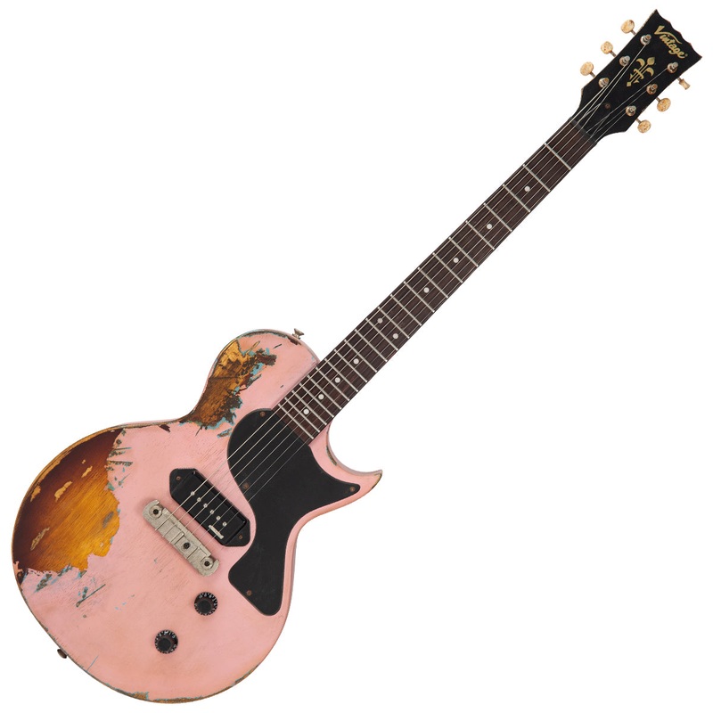 vintage-v120-proshop-custom-build-heavy-distressed-shell-pink-over-sunburst-contact-richards-guitars-www-rguitars-co-uk Vintage V120 ProShop Custom-Build ~ Heavy Distressed Shell Pink over Sunburst (Contact: Richards Guitars. www.rguitars.co.uk)